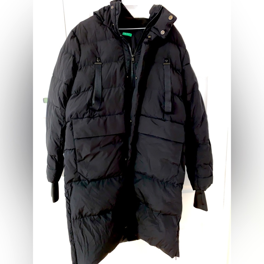 NEW!United Colors of Benetton Italian long down jacket for men